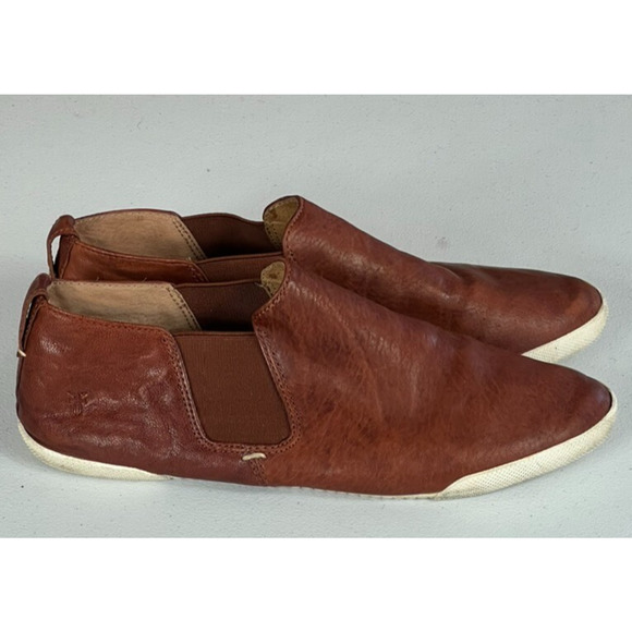 Frye Melanie Chelsea Ankle Leather Pull On Sneakers Size 10 M Casual Ballet - Picture 2 of 10